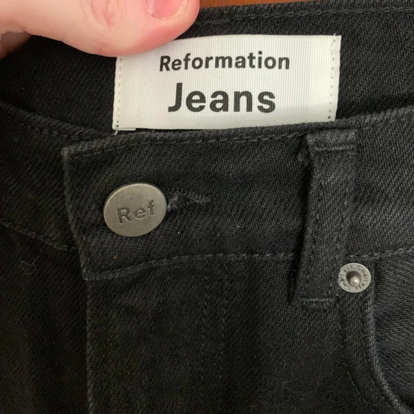 Reformation Black Denim Jeans - Picture 2 of 5
